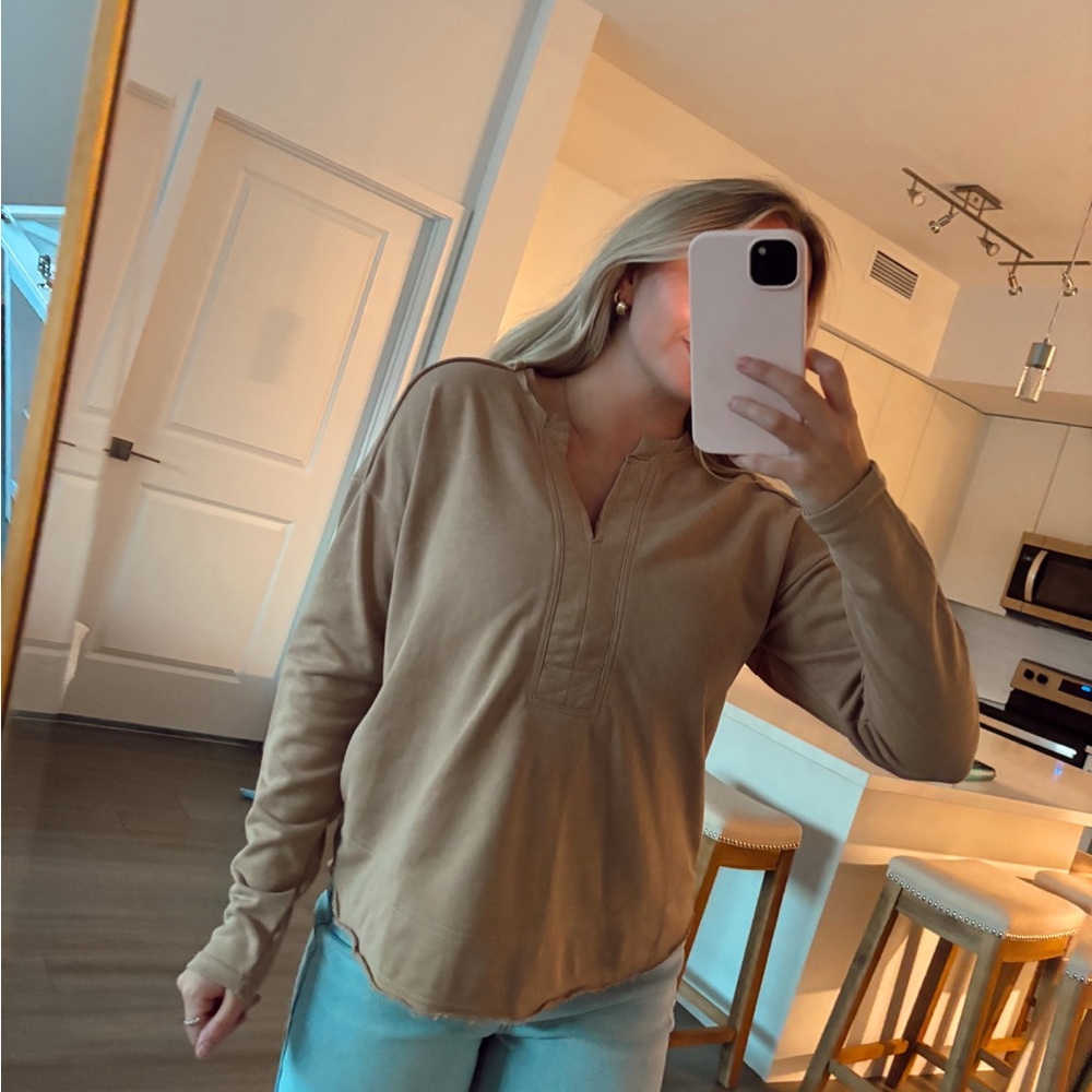 Brown Long Sleeve Top